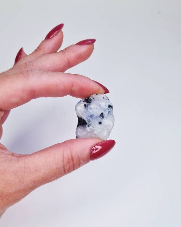 Pedra rolada de pedra da lua, pedra de 2023, Kristaloterapia cristal cristaloterapia