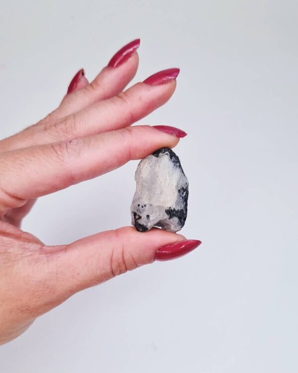 Pedra rolada de pedra da lua bruta, pedra de 2023, Kristaloterapia cristal cristaloterapia
