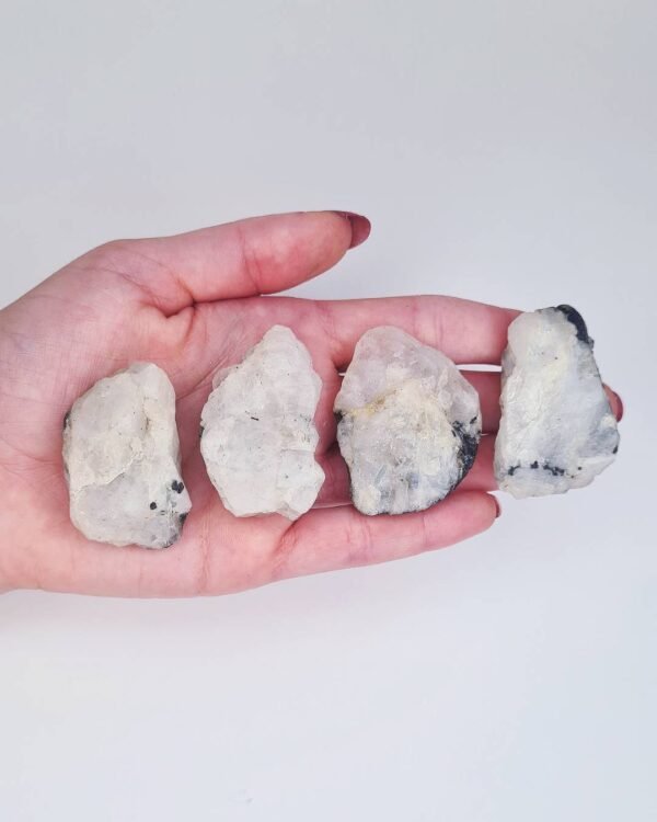 Pedra rolada de pedra da lua bruta, pedra de 2023, Kristaloterapia cristal cristaloterapia
